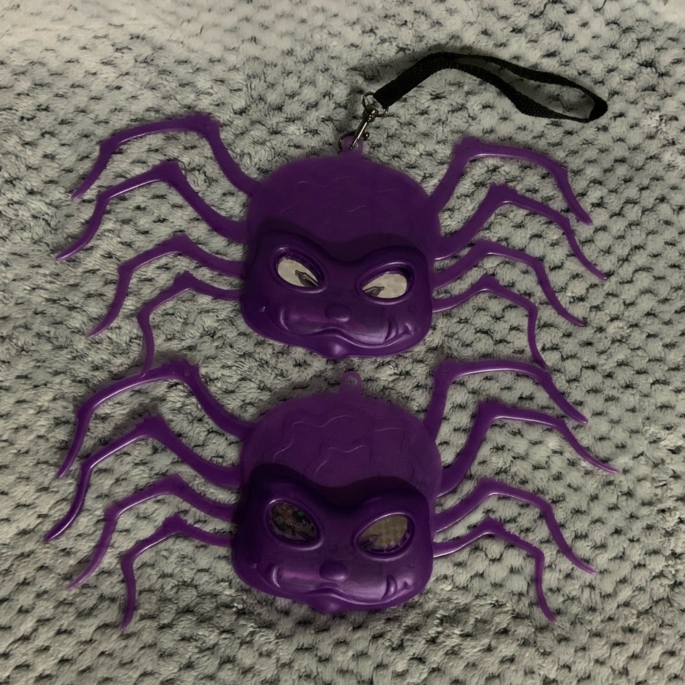 Purple light up spider decorations